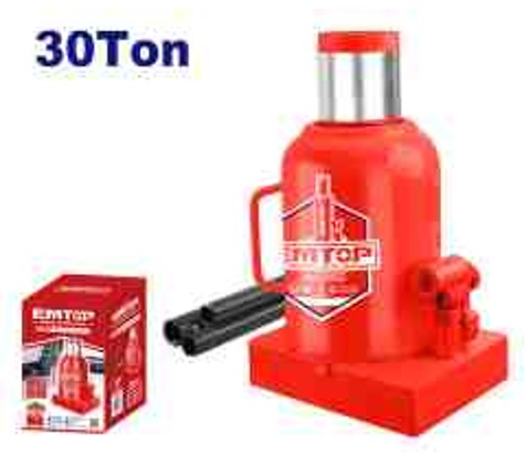 30 Ton Hydraulic Bottle Jack 260-430mm Height 170mm Travel Safety Valve 15.9kg Color Box